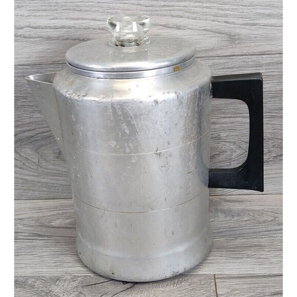 Vtg  Comet The Popular Aluminum 5 - 9 Cup Percolator Stovetop Coffee Maker - Picture 1 of 11